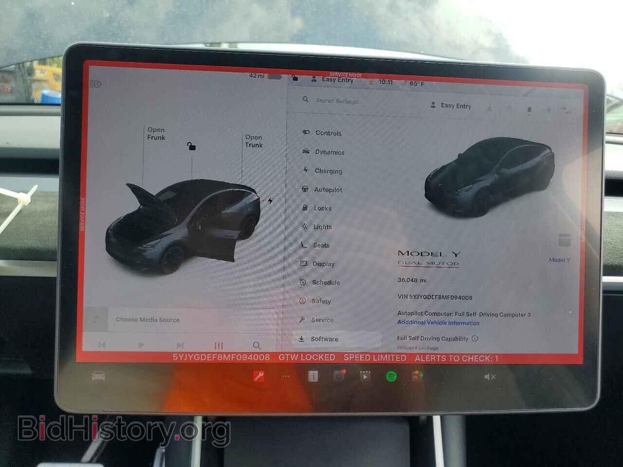 2021 TESLA MODEL Y - VIN: 5YJYGDEF8MF094008 - Фото 9