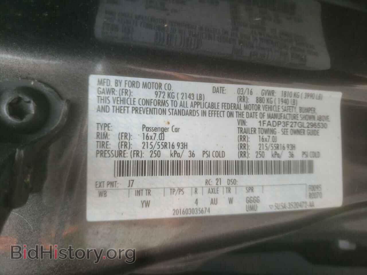 2016 FORD FOCUS - VIN: 1FADP3F27GL296530 - Фото 10