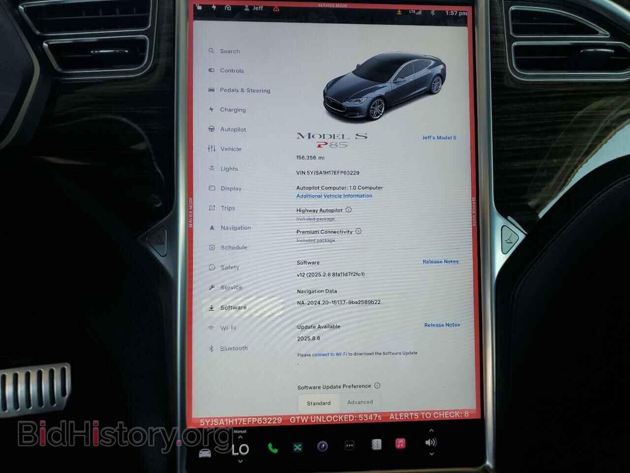 2014 TESLA MODEL S - VIN: 5YJSA1H17EFP63229 - Photo 9