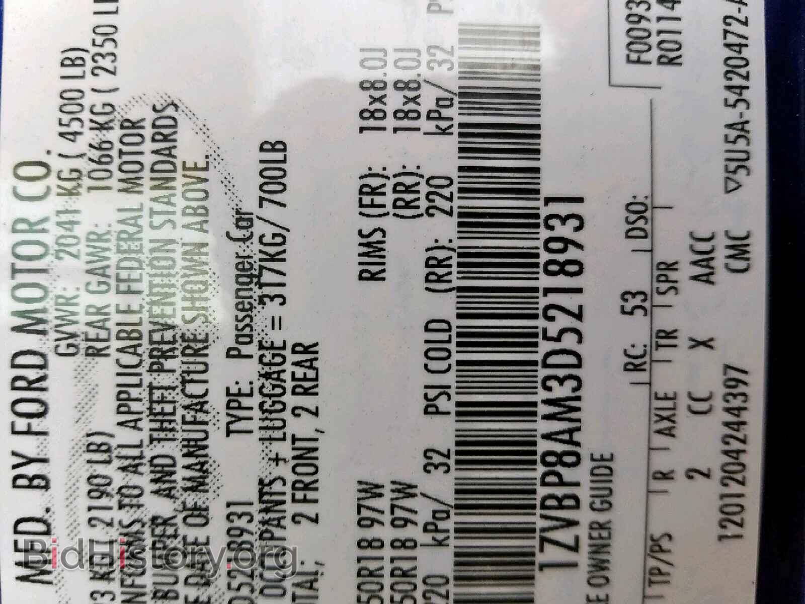 2013 FORD MUSTANG - VIN: 1ZVBP8AM3D5218931 - Фото 10
