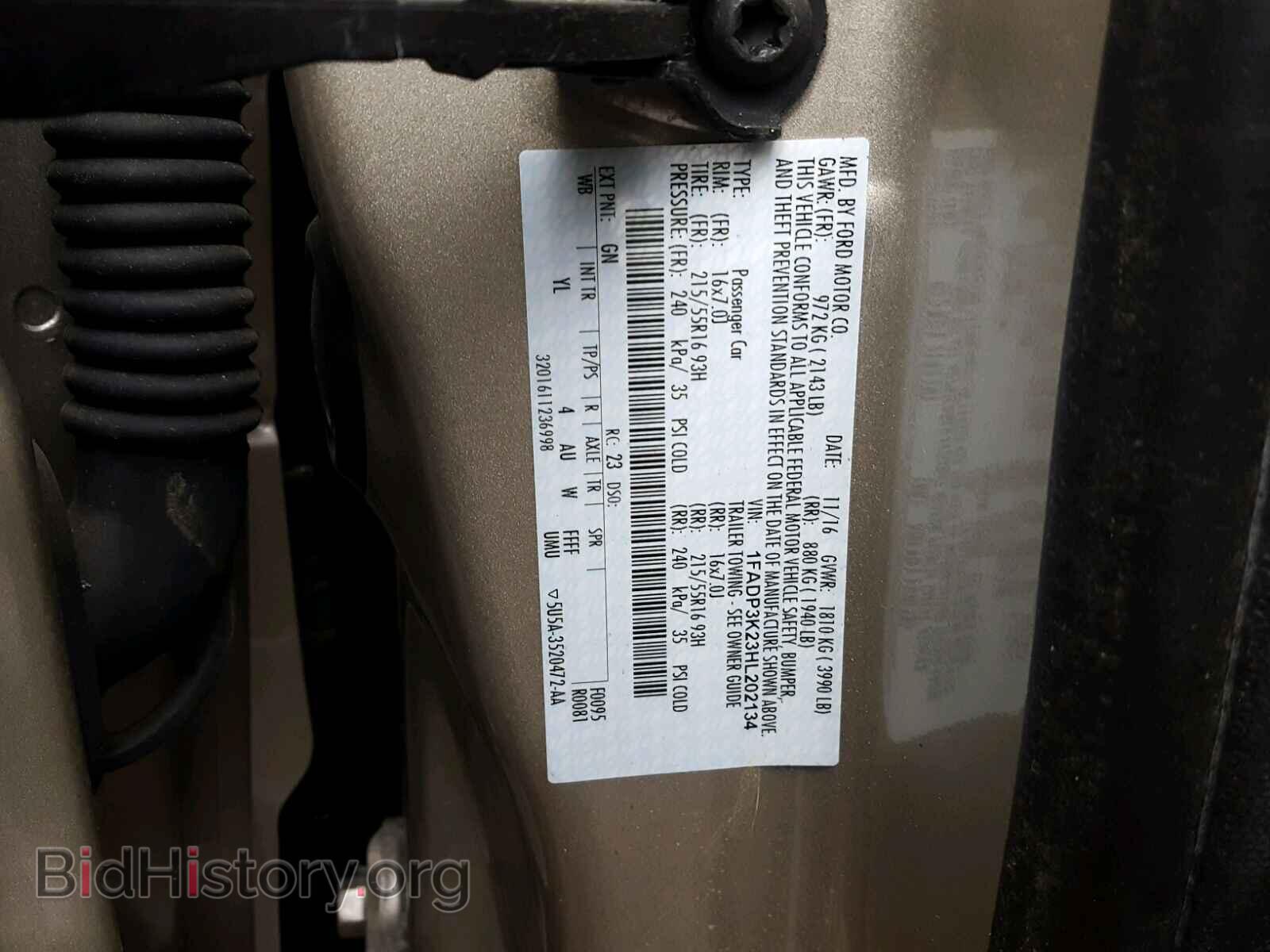 2017 FORD FOCUS - VIN: 1FADP3K23HL202134 - Photo 10