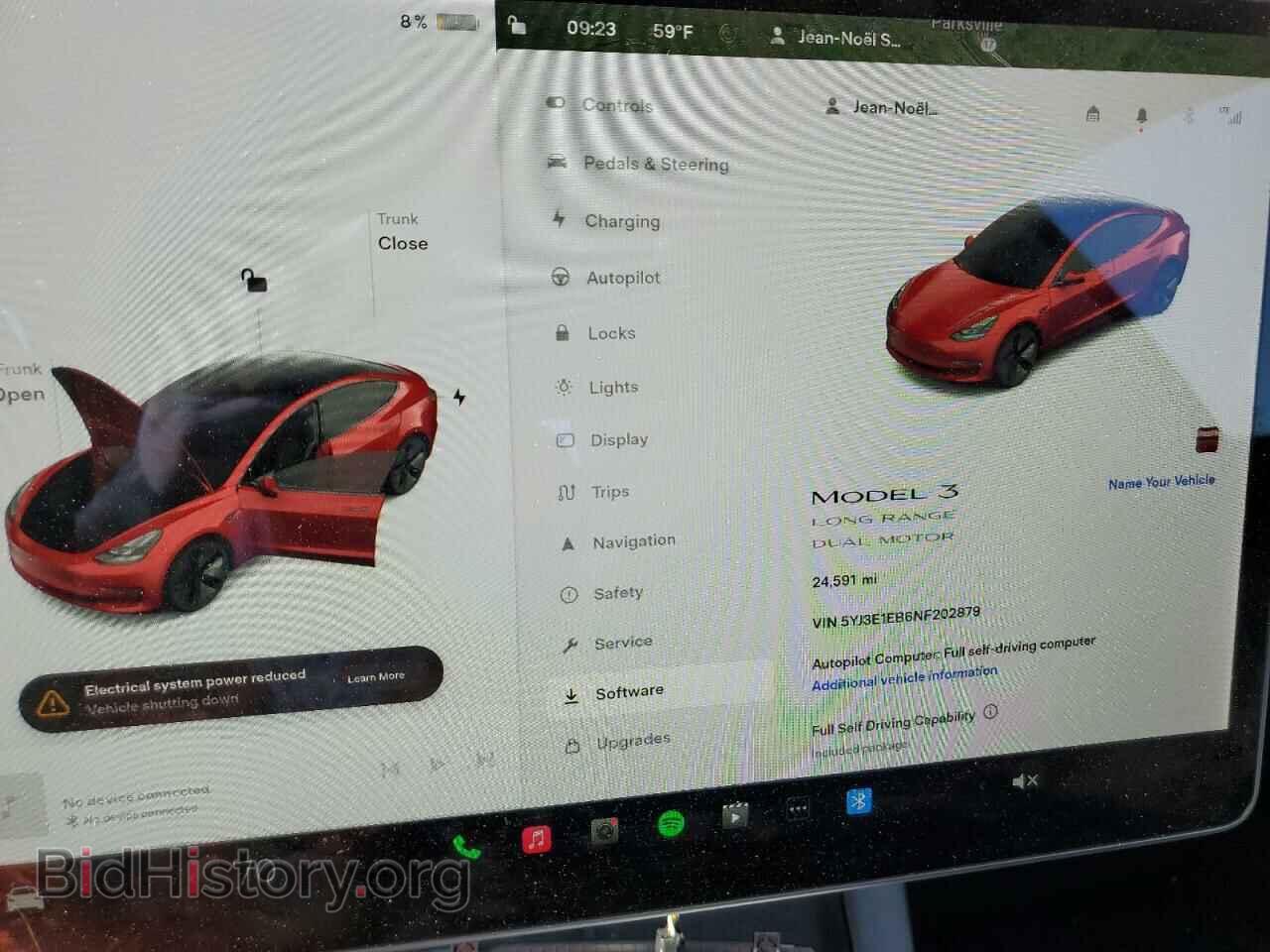 2022 TESLA MODEL 3 - VIN: 5YJ3E1EB6NF202879 - Фото 9