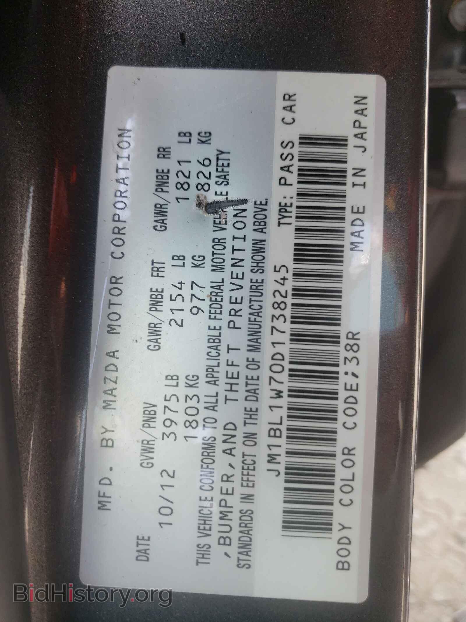2013 MAZDA 3 - VIN: JM1BL1W70D1738245 - Фото 10