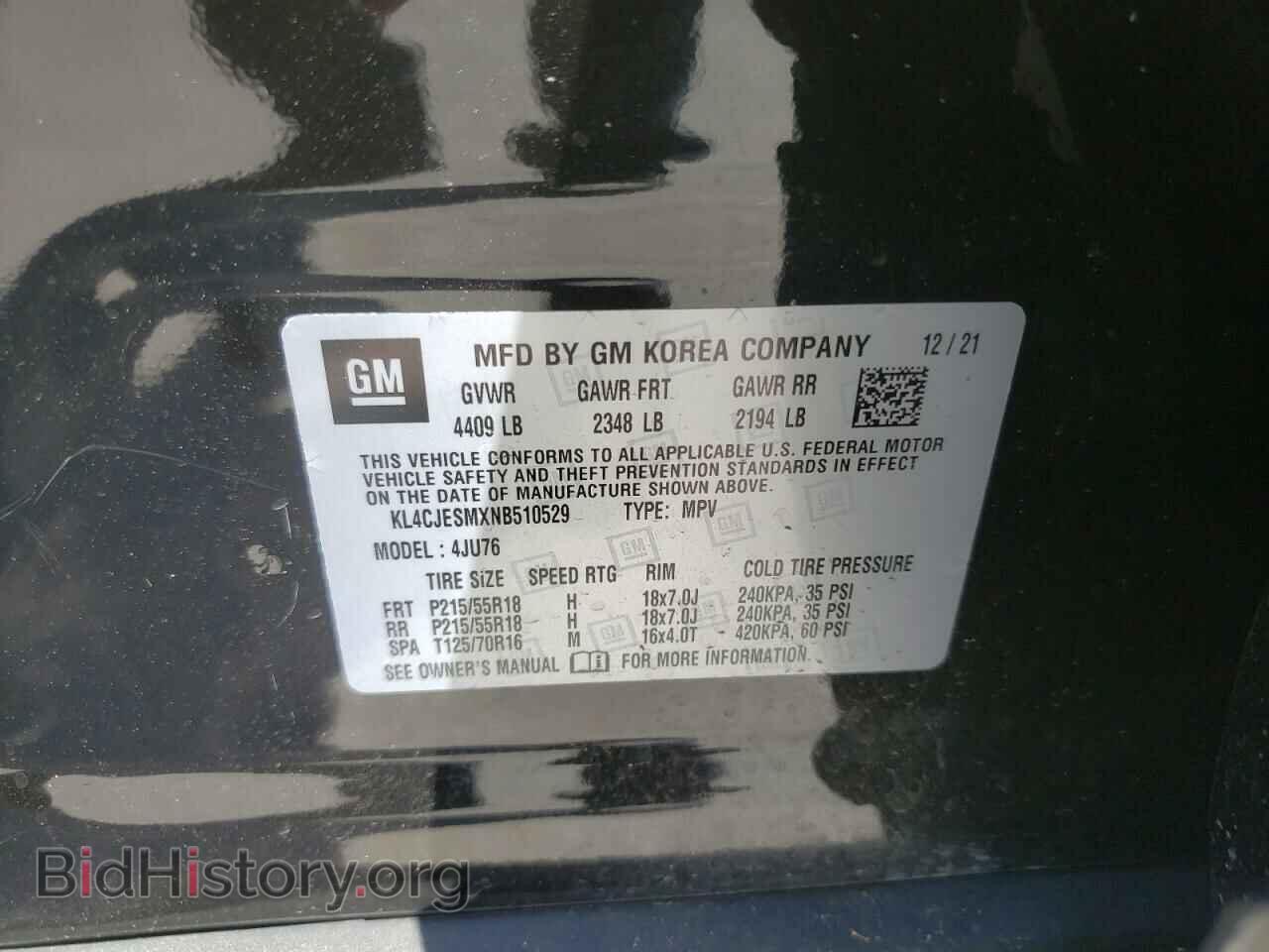 2022 BUICK ENCORE - VIN: KL4CJESMXNB510529 - Фото 10