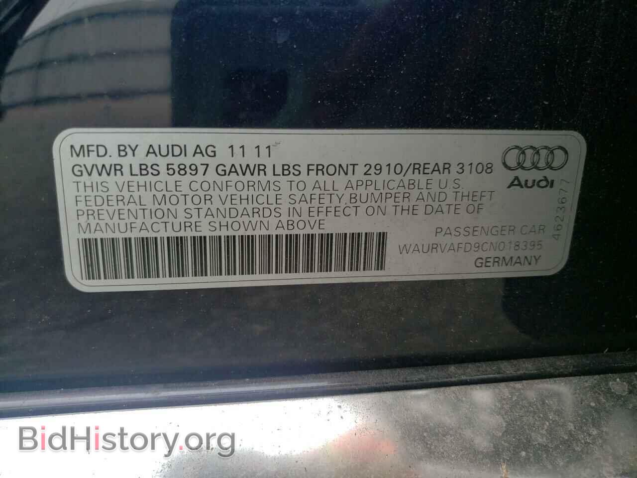 2012 AUDI A8 - VIN: WAURVAFD9CN018395 - Photo 10