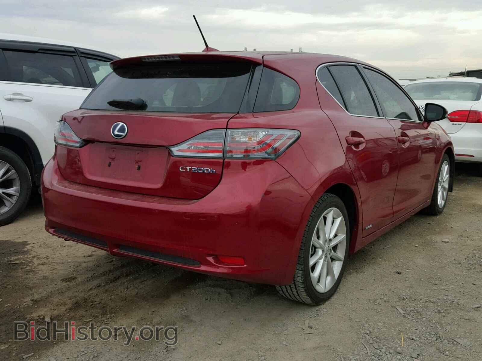 2012 LEXUS CT 200 - VIN: JTHKD5BH0C2094644 - Фото 4