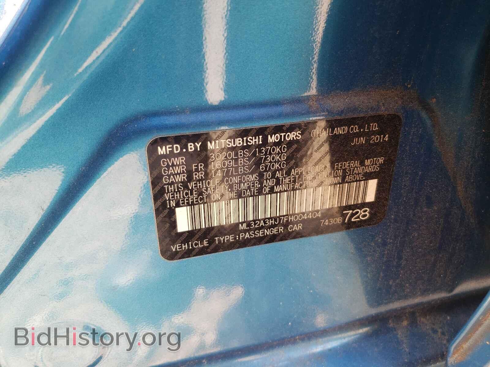 2015 MITSUBISHI MIRAGE - VIN: ML32A3HJ7FH004404 - Фото 10