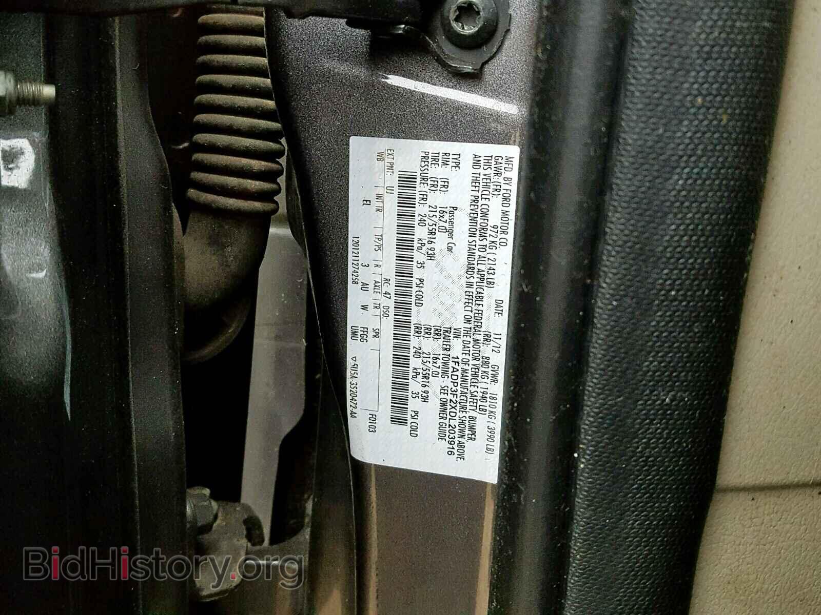 2013 FORD FOCUS - VIN: 1FADP3F2XDL203916 - Фото 10