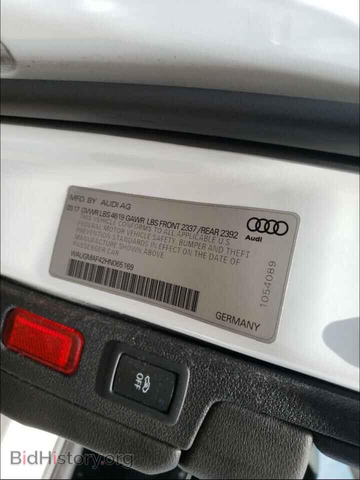 2017 AUDI A4 - VIN: WAUGMAF42HN065169 - Фото 10