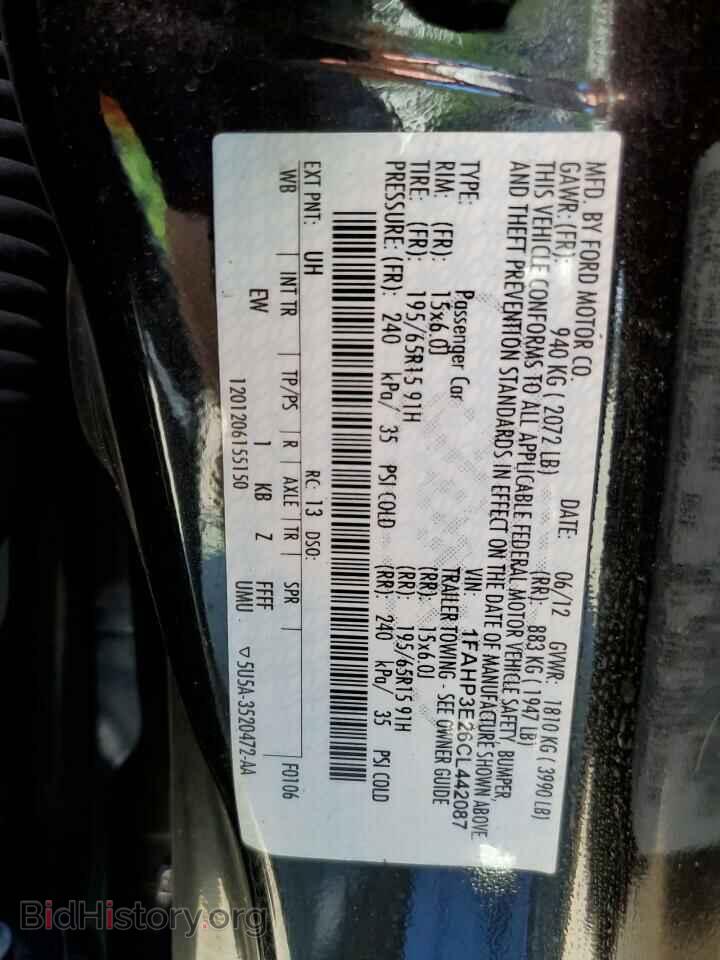 2012 FORD FOCUS - VIN: 1FAHP3E26CL442087 - Фото 10