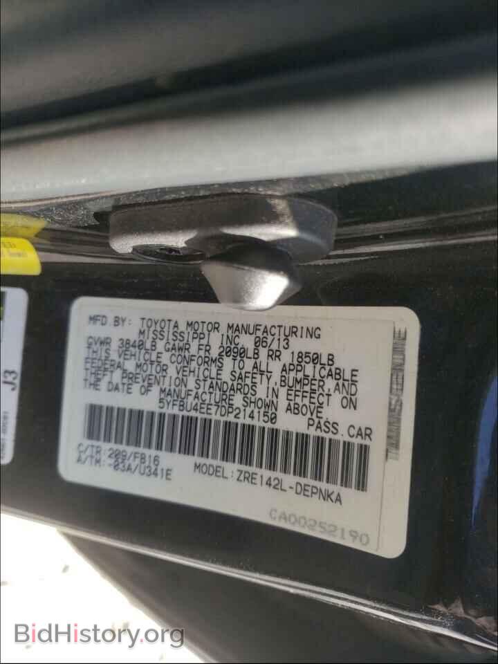 2013 TOYOTA COROLLA - VIN: 5YFBU4EE7DP214150 - Фото 10
