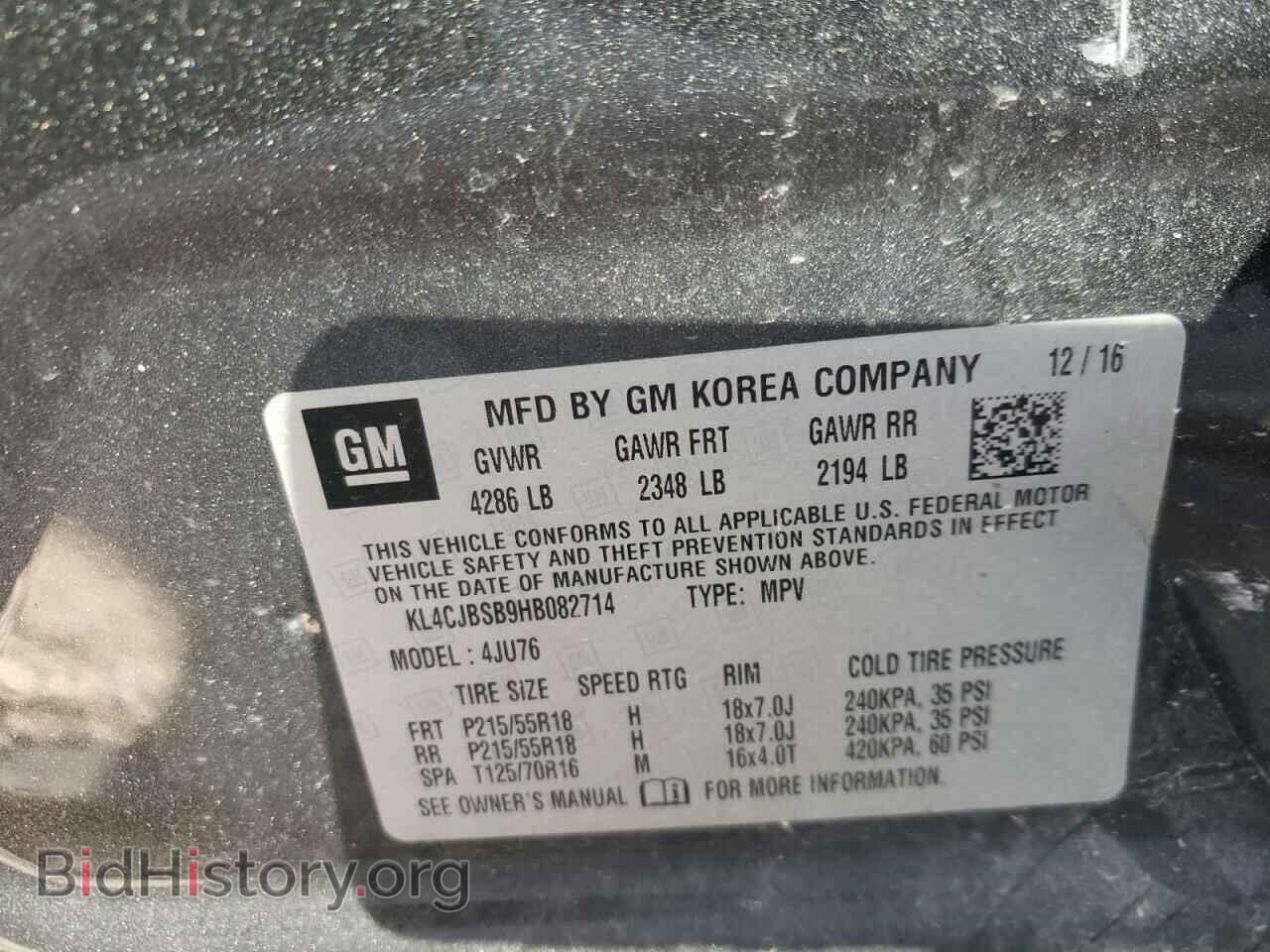2017 BUICK ENCORE - VIN: KL4CJBSB9HB082714 - Photo 10