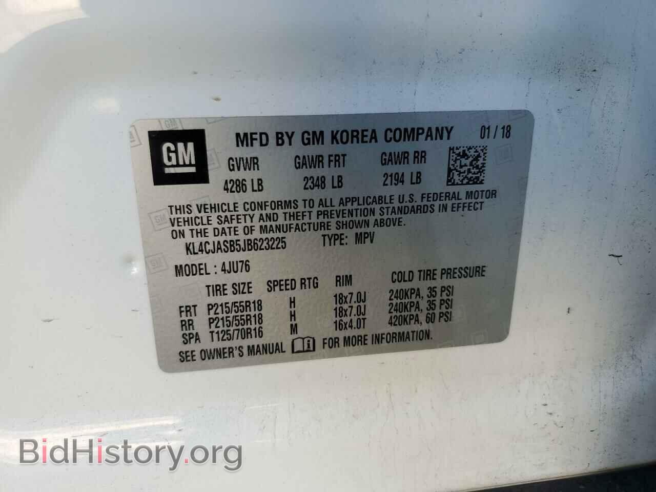 2018 BUICK ENCORE - VIN: KL4CJASB5JB623225 - Фото 13