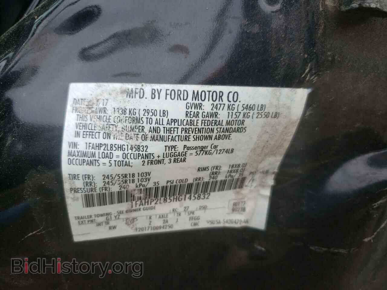 2017 FORD TAURUS - VIN: 1FAHP2L85HG145832 - Фото 10
