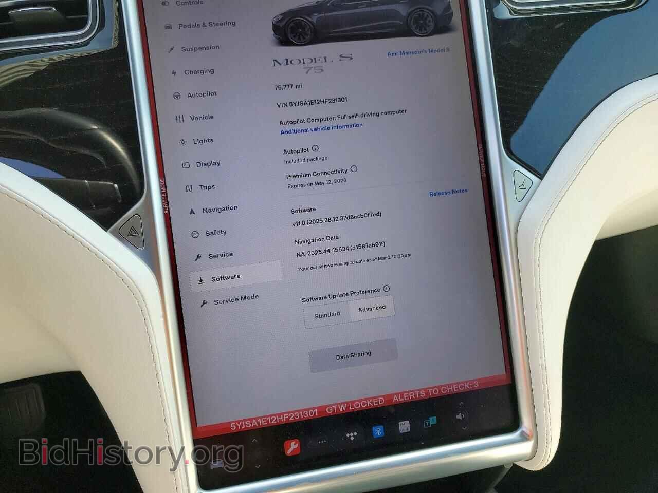 2017 TESLA MODEL S - VIN: 5YJSA1E12HF231301 - Photo 9