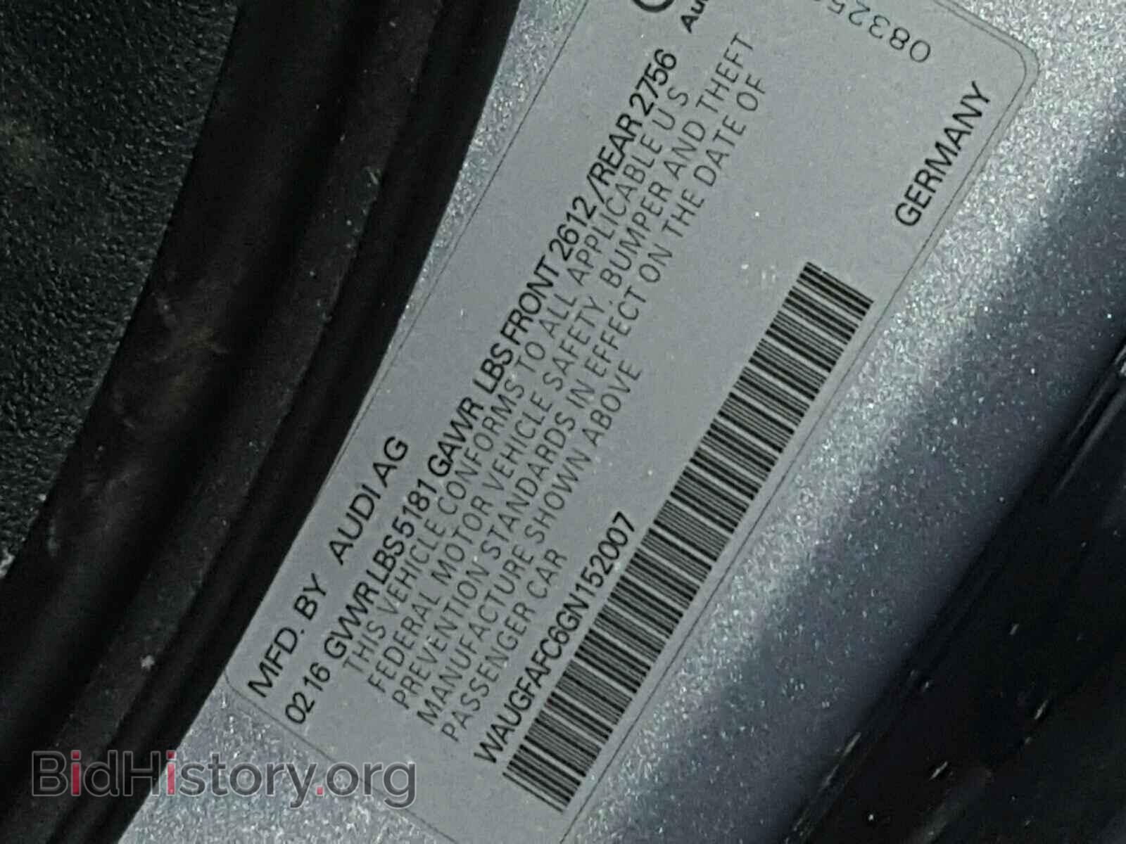 2016 AUDI A6 - VIN: WAUGFAFC6GN152007 - Photo 10