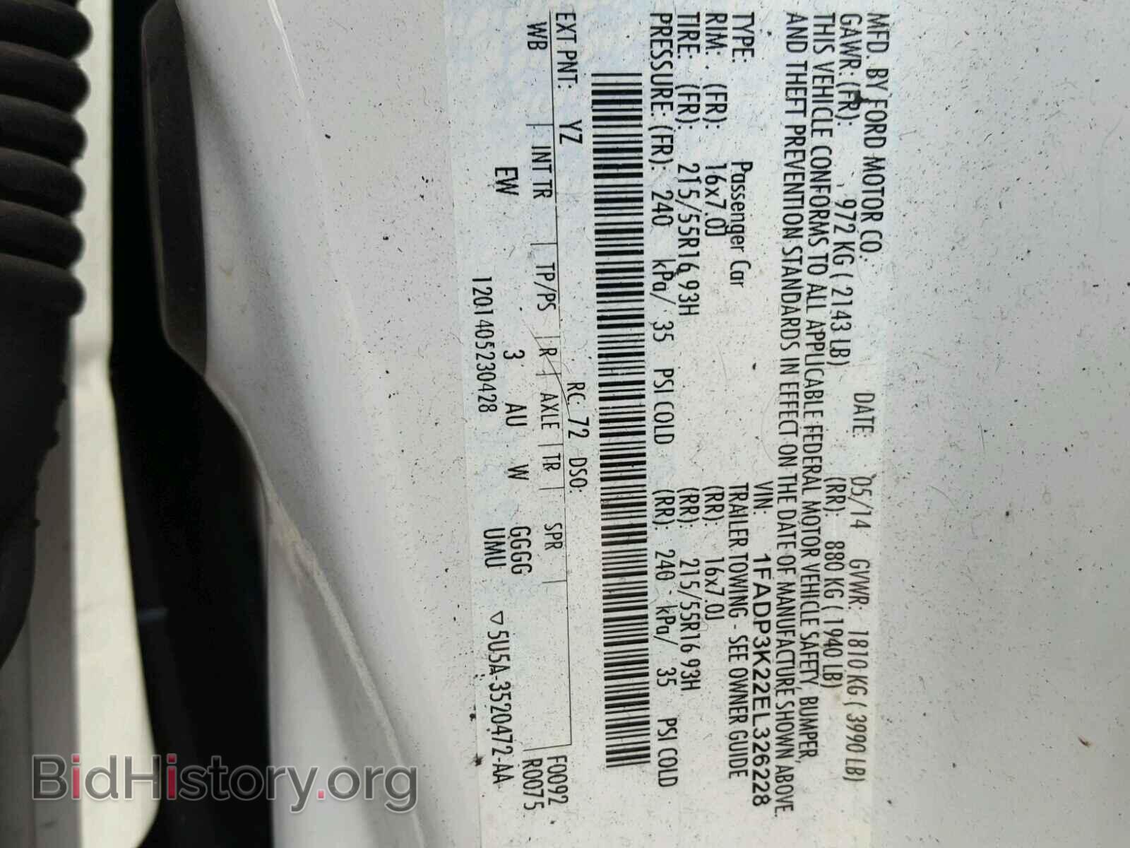 2014 FORD FOCUS - VIN: 1FADP3K22EL326228 - Photo 10