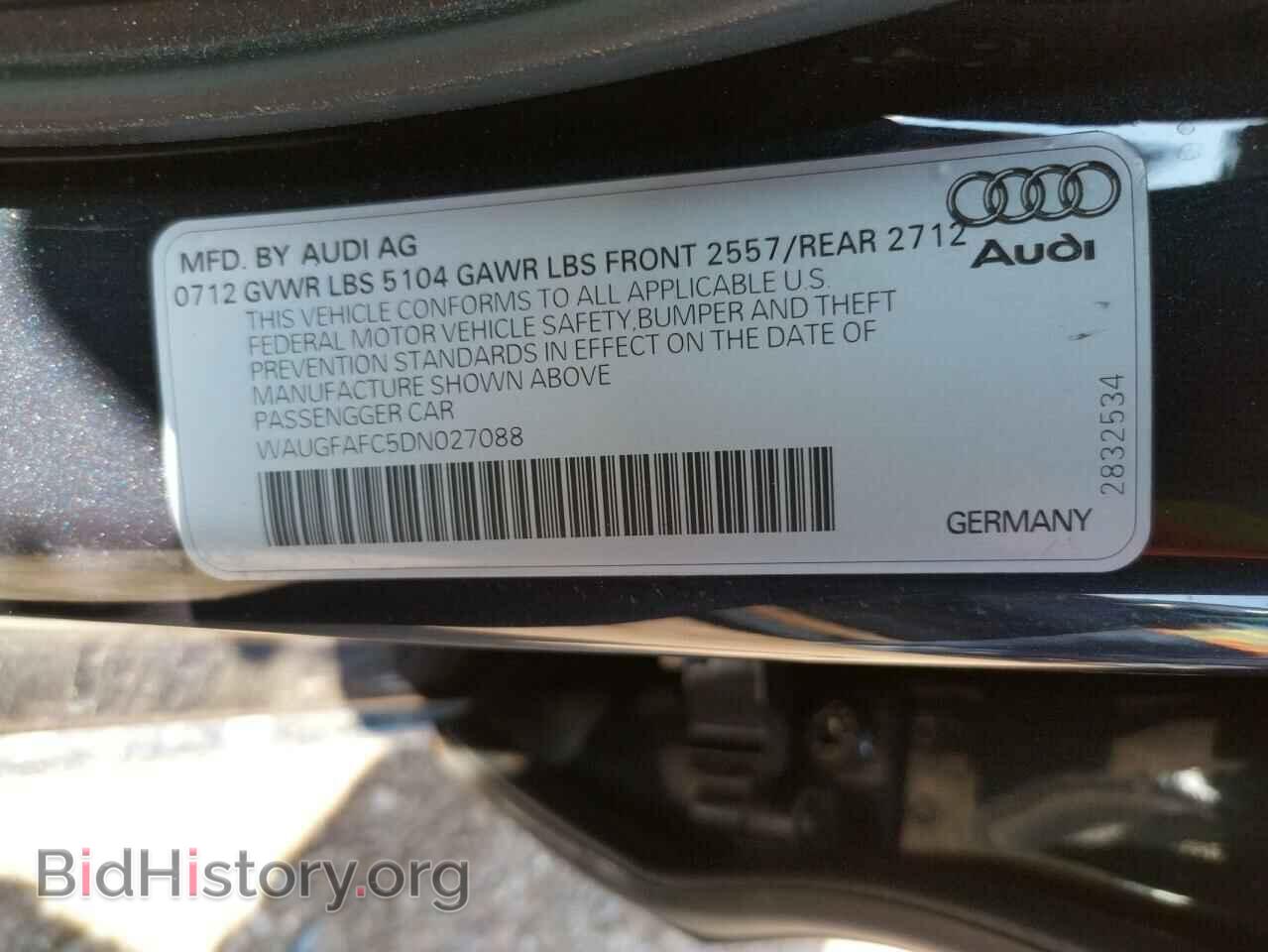 2013 AUDI A6 - VIN: WAUGFAFC5DN027088 - Фото 10