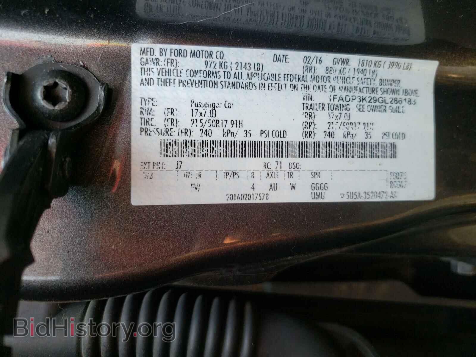 2016 FORD FOCUS - VIN: 1FADP3K29GL286183 - Photo 10