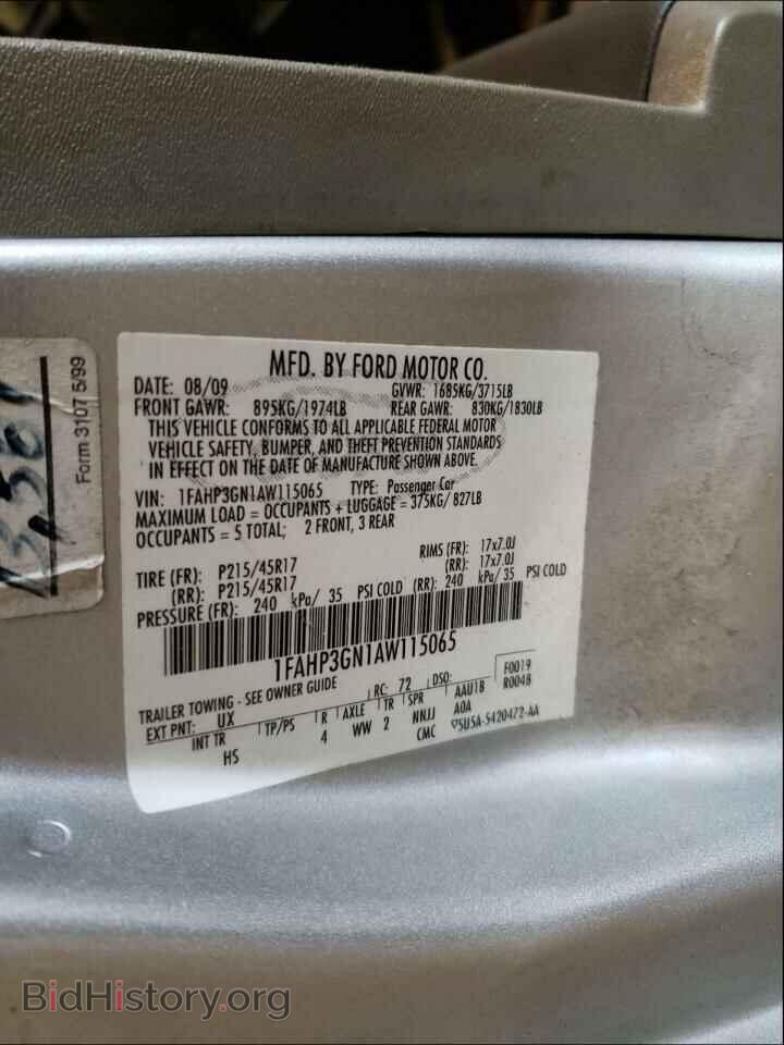 2010 FORD FOCUS - VIN: 1FAHP3GN1AW115065 - Фото 10