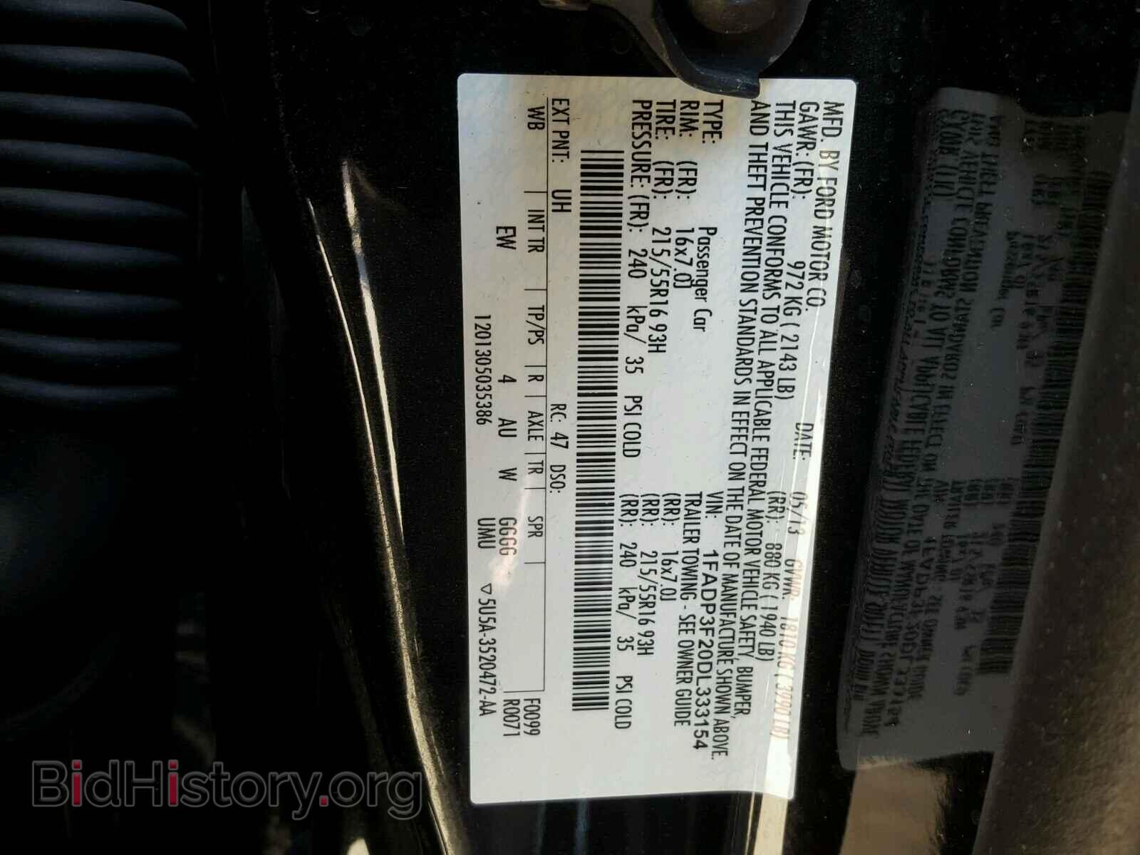 2013 FORD FOCUS - VIN: 1FADP3F20DL333154 - Photo 10