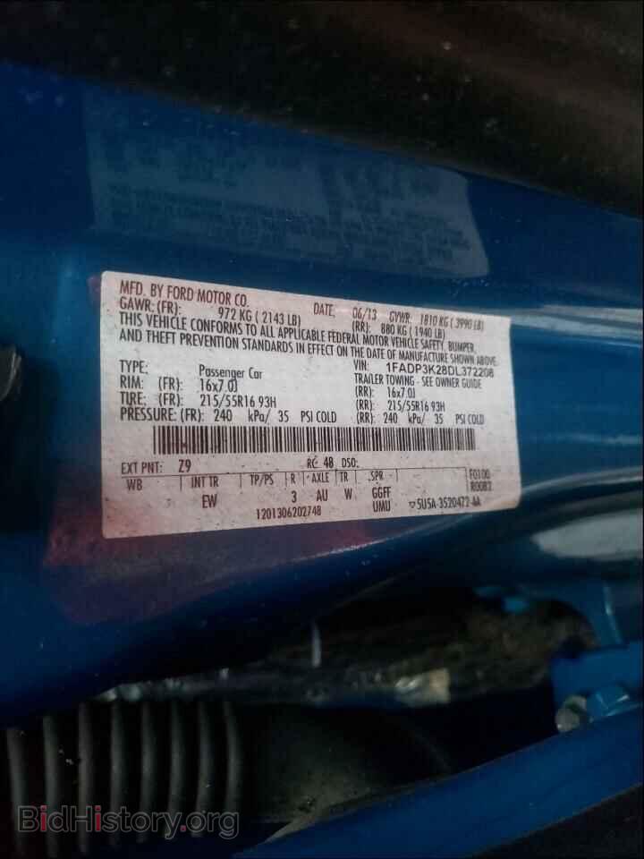 2013 FORD FOCUS - VIN: 1FADP3K28DL372208 - Photo 10
