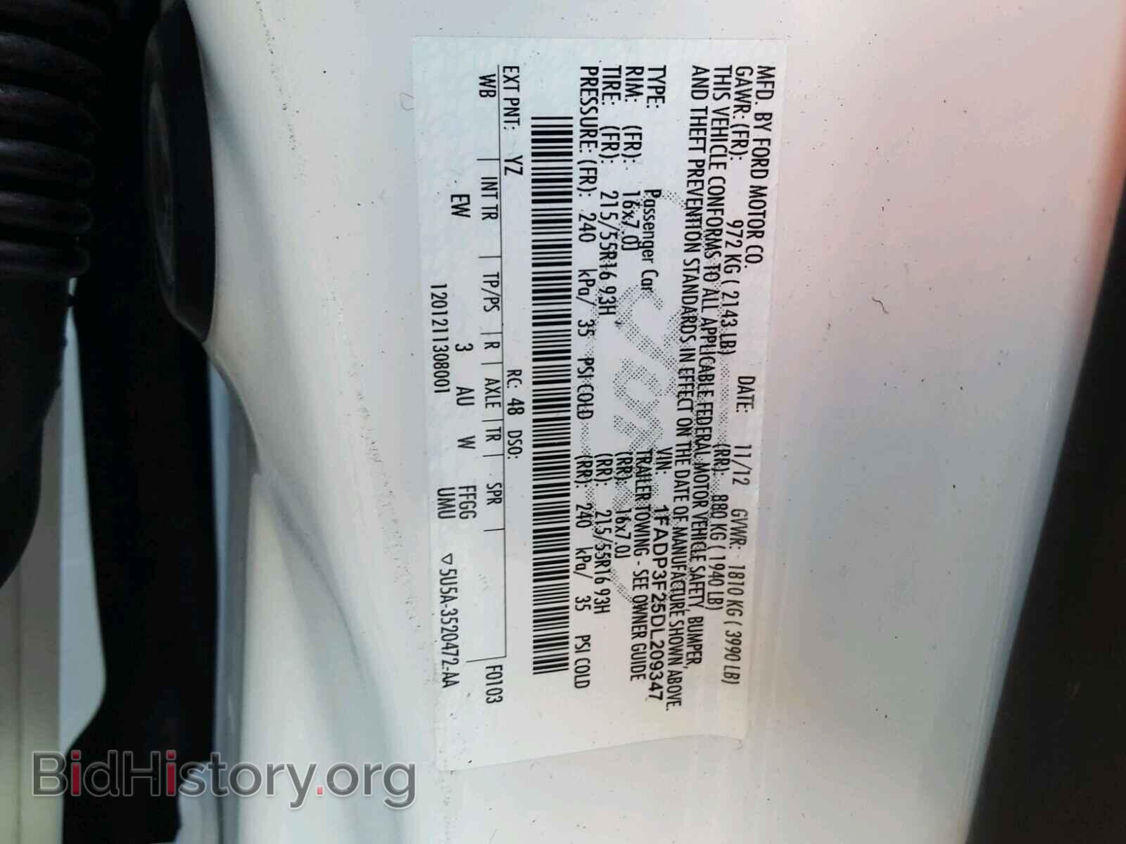 2013 FORD FOCUS - VIN: 1FADP3F25DL209347 - Photo 10