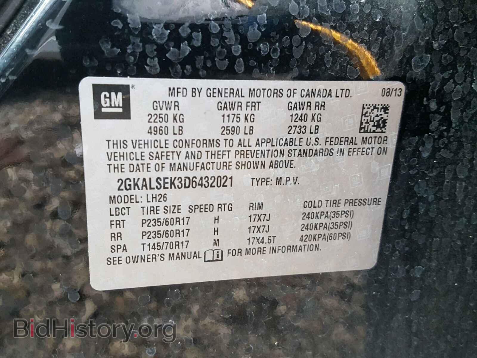2013 GMC TERRAIN SL - VIN: 2GKALSEK3D6432021 - Photo 10