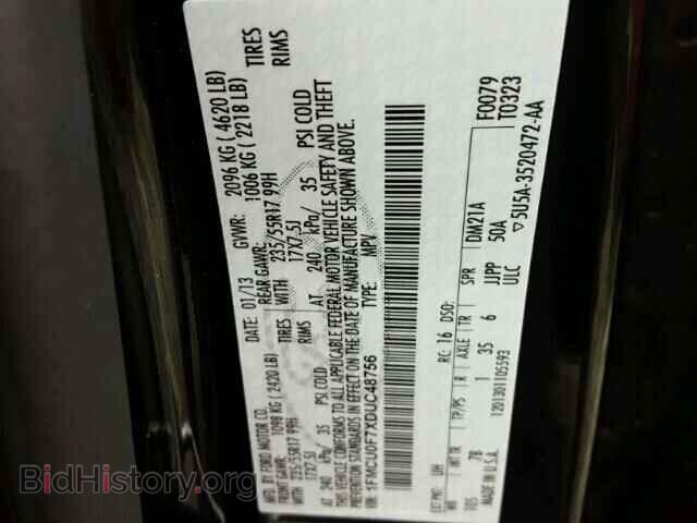 2013 FORD ESCAPE - VIN: 1FMCU0F7XDUC48756 - Фото 10