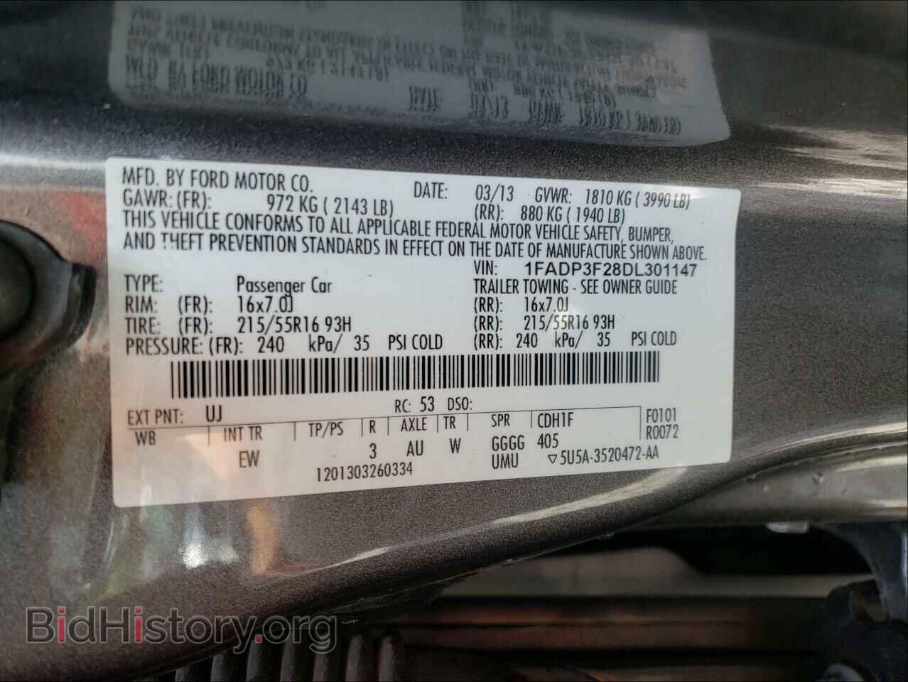 2013 FORD FOCUS - VIN: 1FADP3F28DL301147 - Photo 10