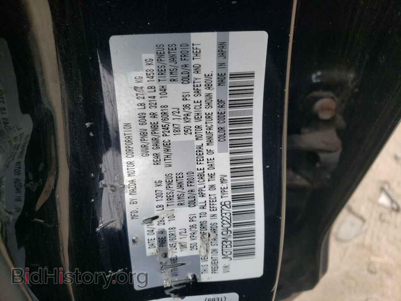 2010 MAZDA CX-9 - VIN: JM3TB3MV9A0223726 - Фото 10