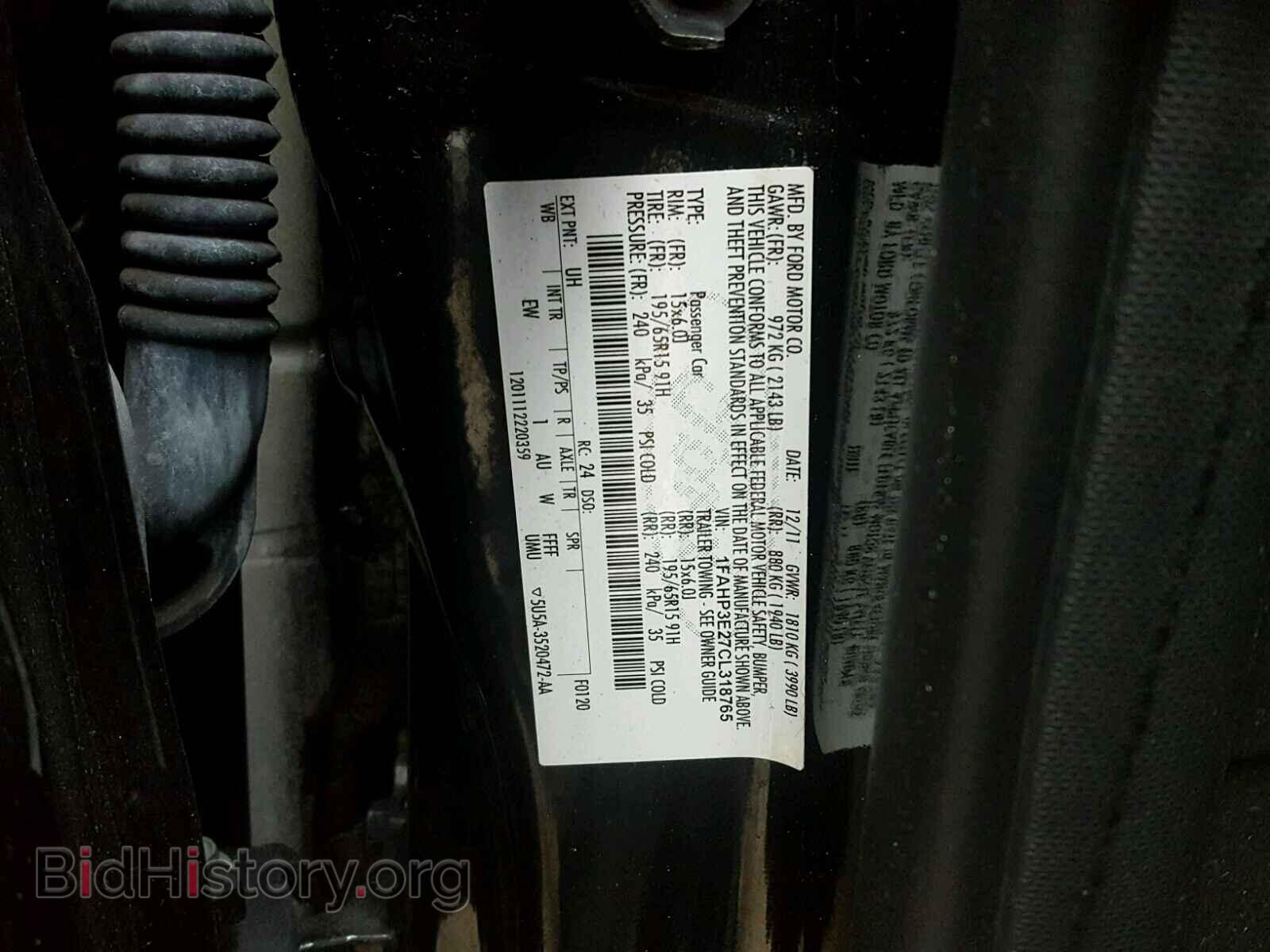 2012 FORD FOCUS - VIN: 1FAHP3E27CL318765 - Photo 10