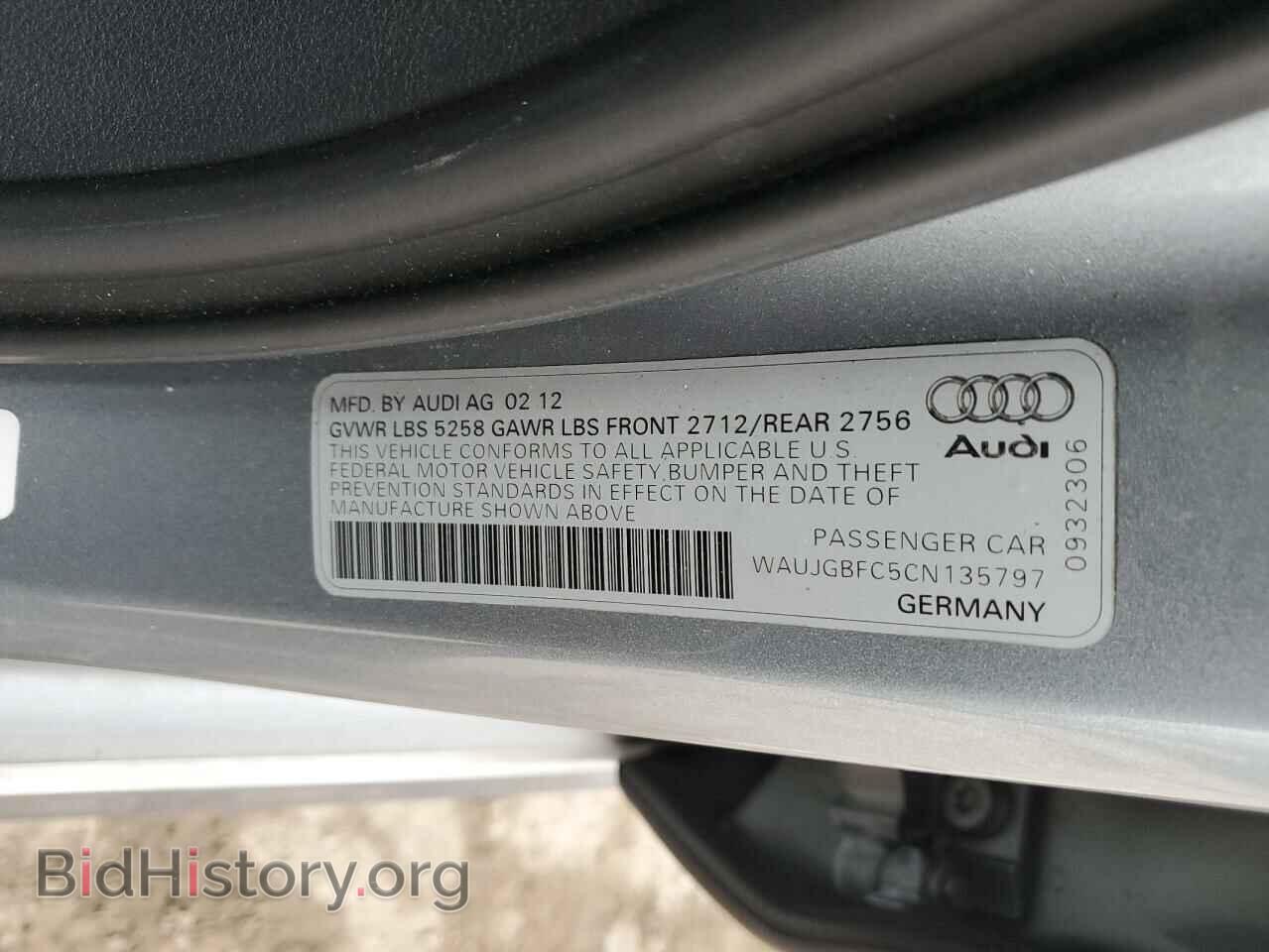 2012 AUDI A6 - VIN: WAUJGBFC5CN135797 - Photo 12