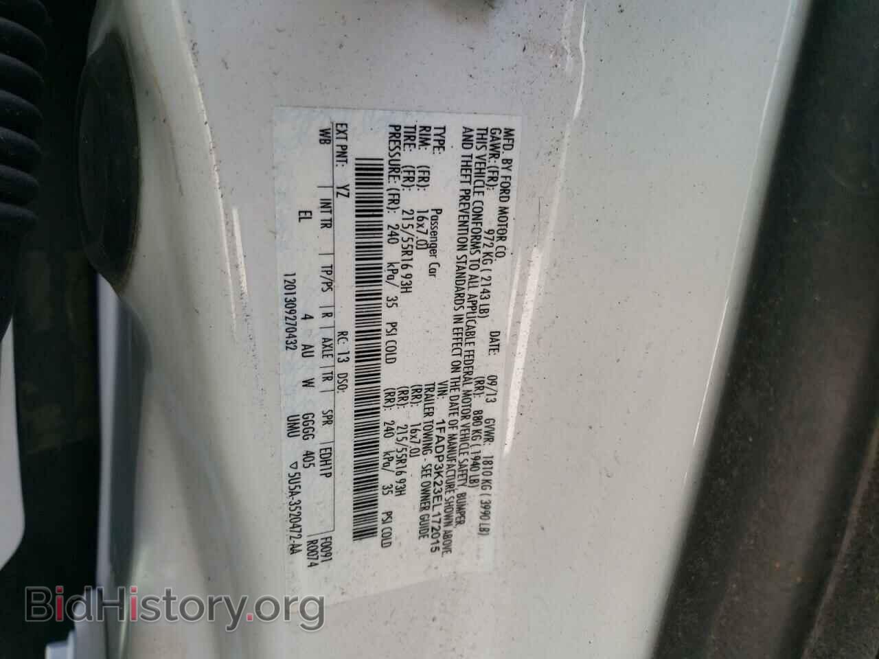 2014 FORD FOCUS - VIN: 1FADP3K23EL172015 - Фото 10