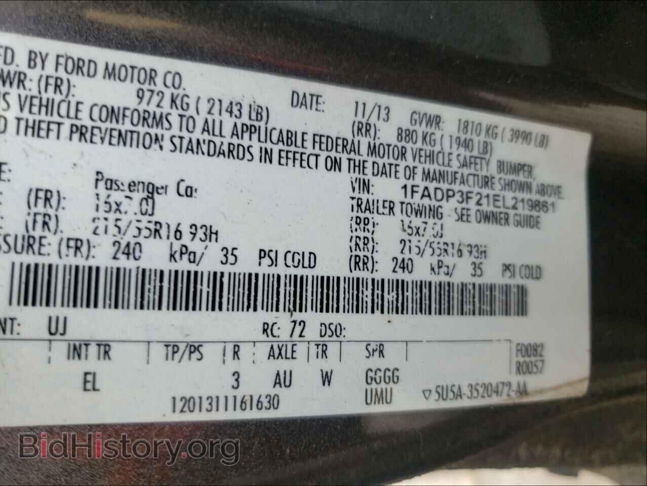 2014 FORD FOCUS - VIN: 1FADP3F21EL219861 - Photo 10