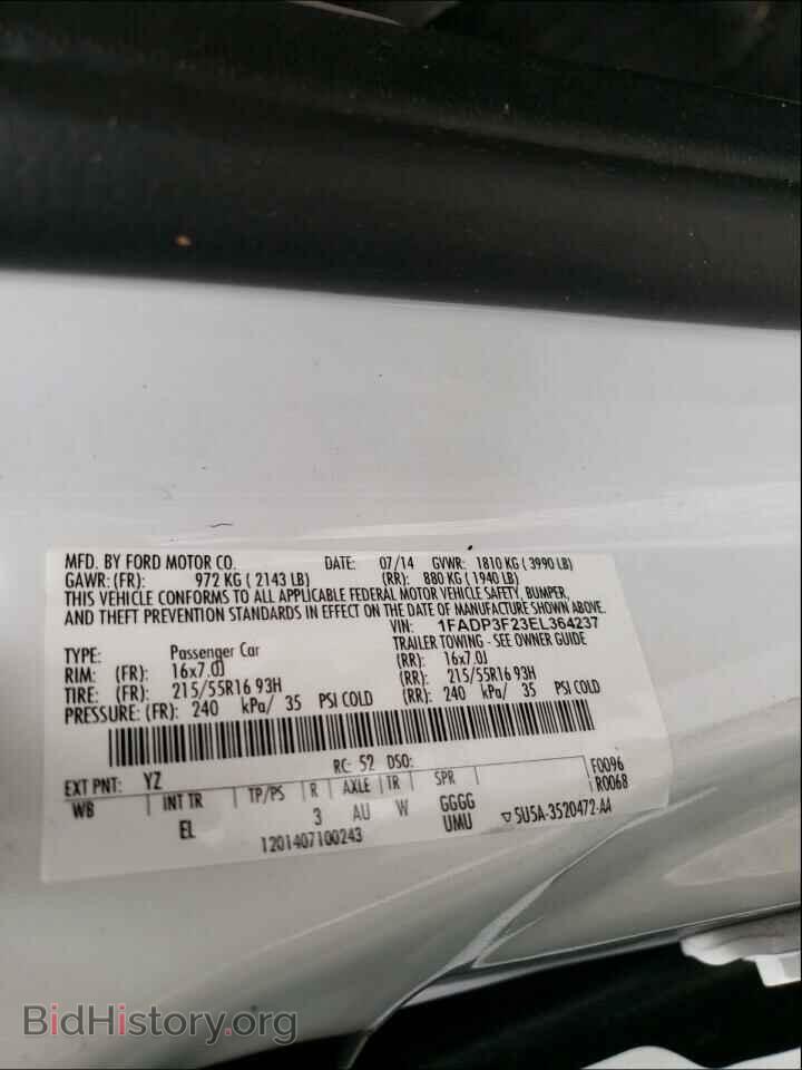 2014 FORD FOCUS - VIN: 1FADP3F23EL364237 - Photo 10
