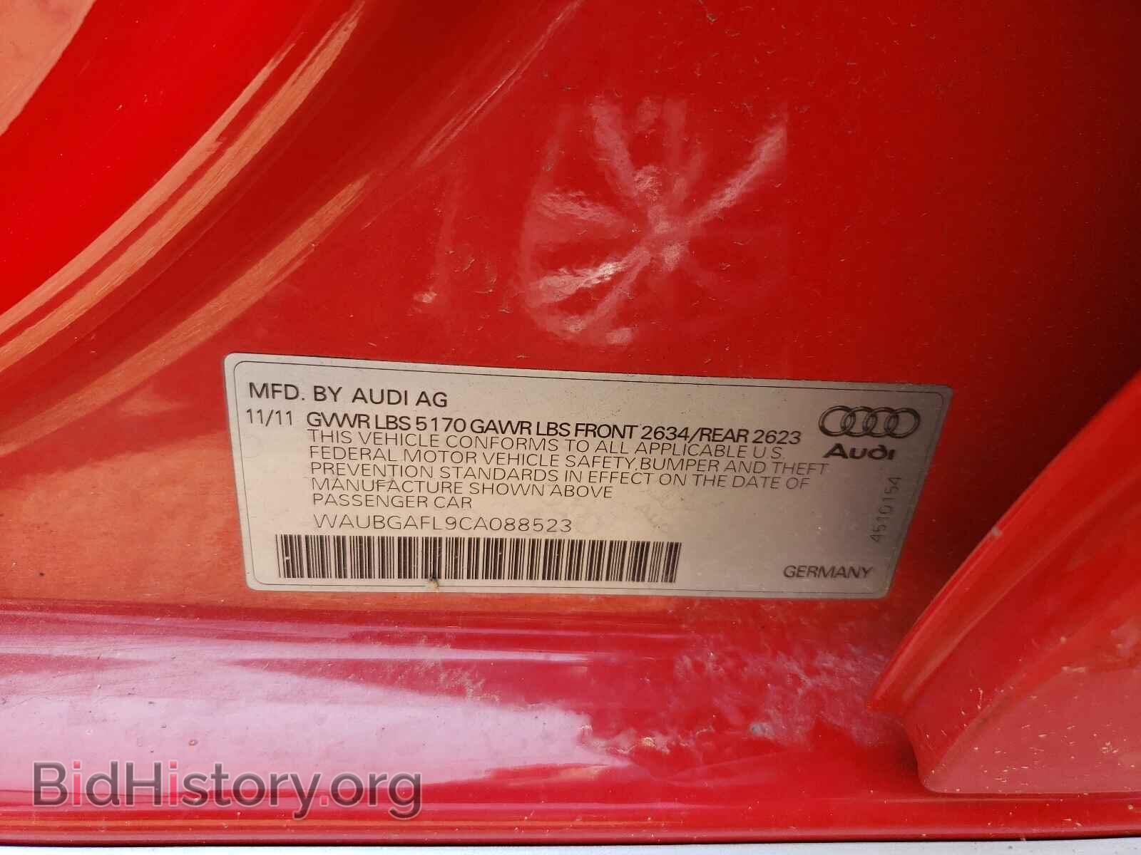 2012 AUDI S4/RS4 - VIN: WAUBGAFL9CA088523 - Фото 10