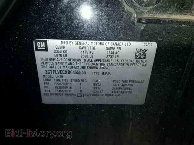 2011 GMC TERRAIN - VIN: 2CTFLVECXB6465546 - Photo 10