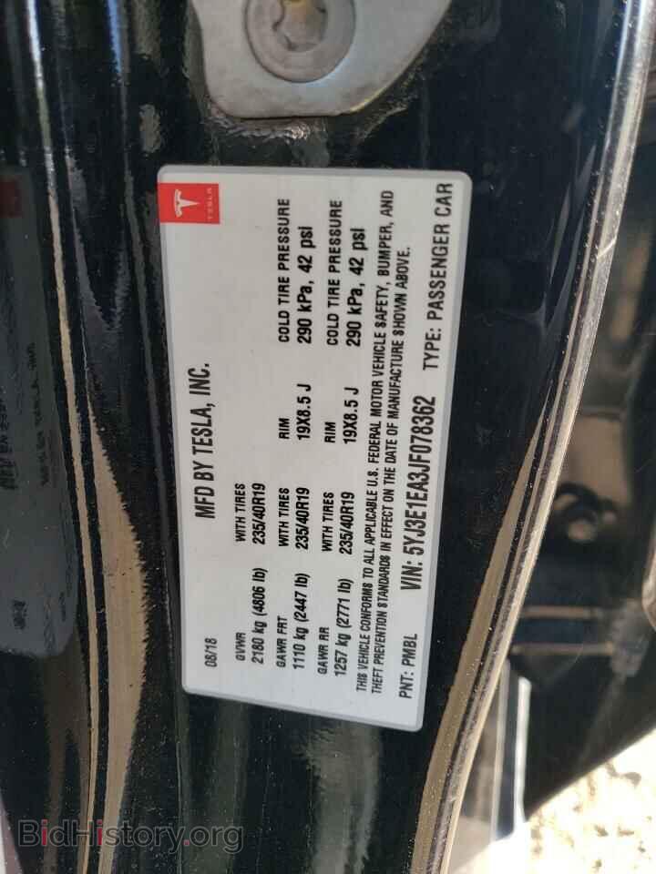 2018 TESLA MODEL 3 - VIN: 5YJ3E1EA3JF078362 - Photo 12
