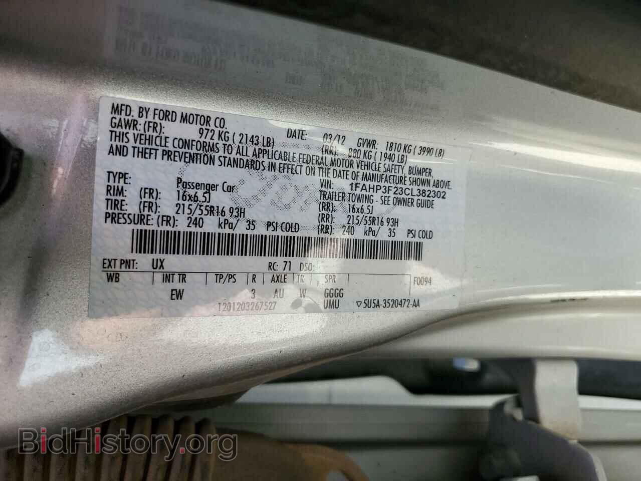 2012 FORD FOCUS - VIN: 1FAHP3F23CL382302 - Photo 10