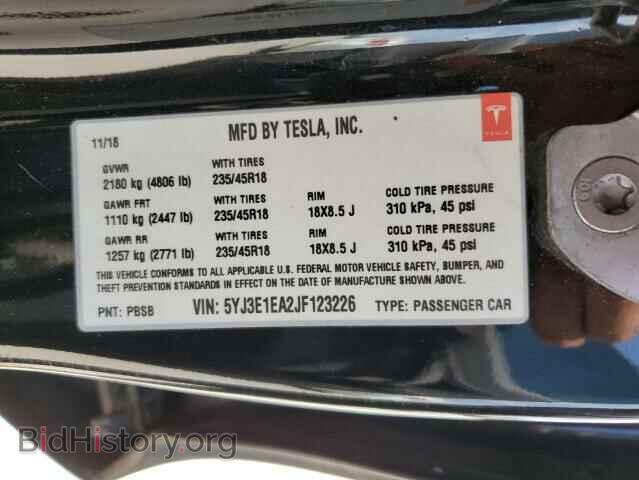 2018 TESLA MODEL 3 - VIN: 5YJ3E1EA2JF123226 - Фото 12