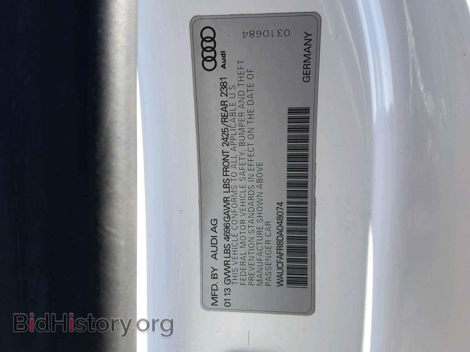 2013 AUDI A5 PREMIUM - VIN: WAUCFAFR8DA048074 - Photo 10