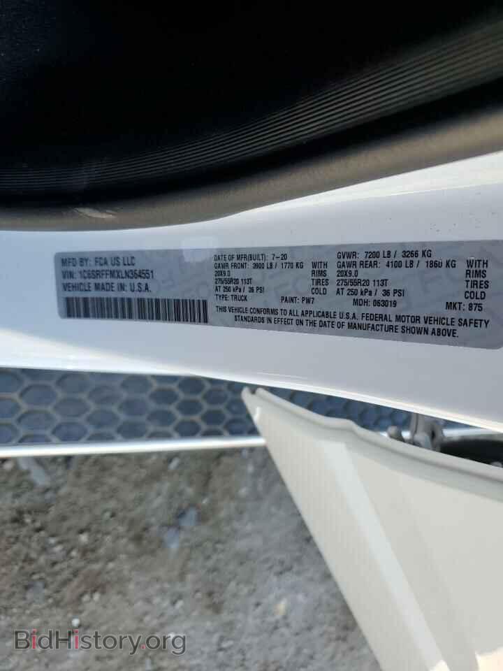 2020 RAM 1500 - VIN: 1C6SRFFMXLN364551 - Фото 12
