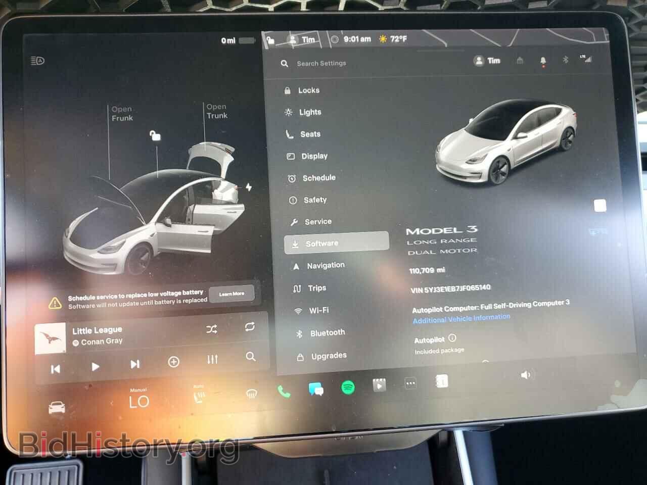 2018 TESLA MODEL 3 - VIN: 5YJ3E1EB7JF065140 - Фото 9