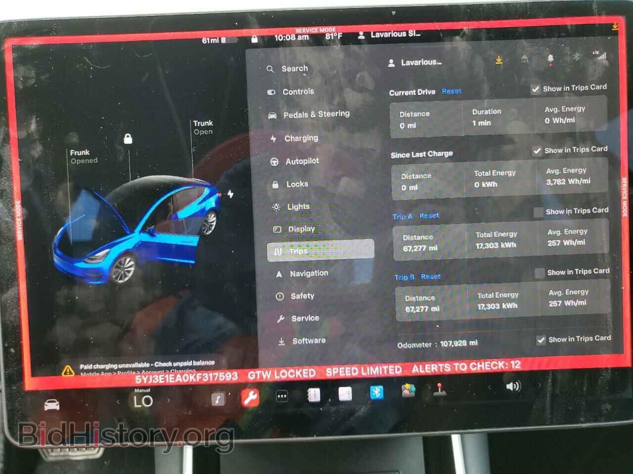 2019 TESLA MODEL 3 - VIN: 5YJ3E1EA0KF317593 - Фото 9