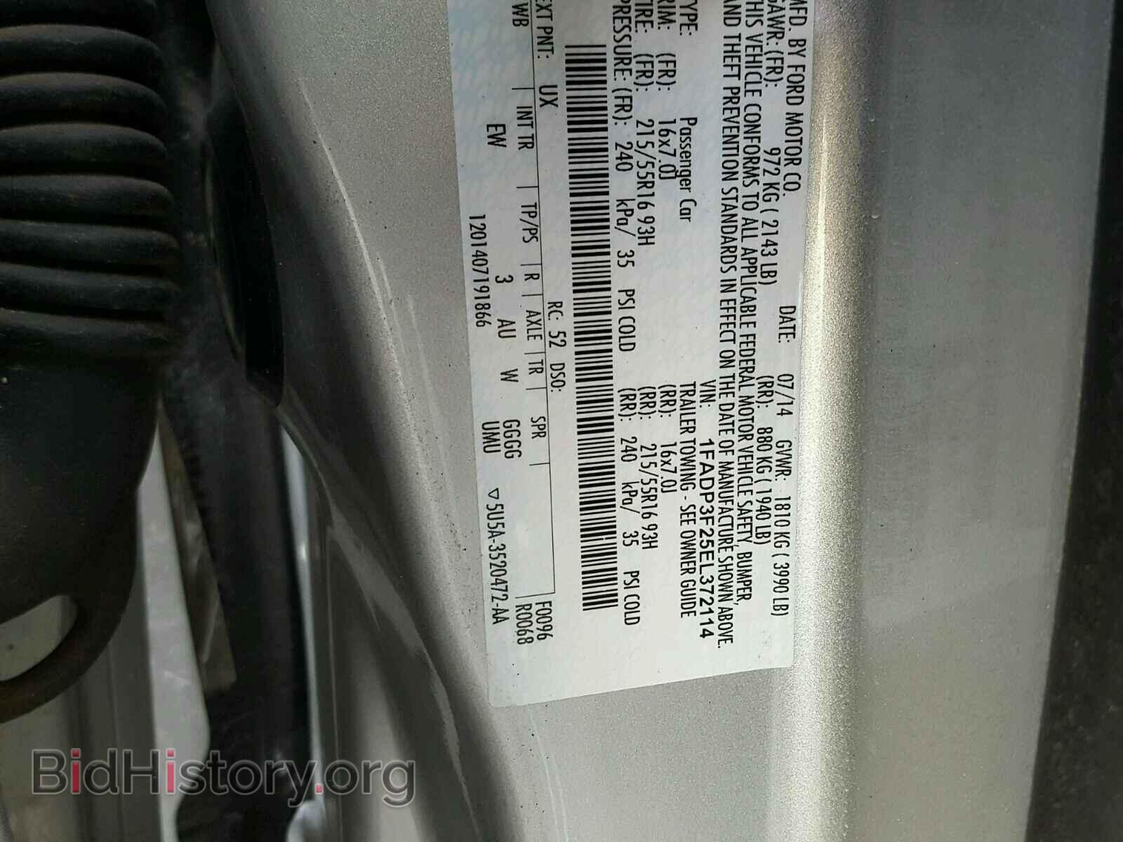 2014 FORD FOCUS - VIN: 1FADP3F25EL372114 - Photo 10