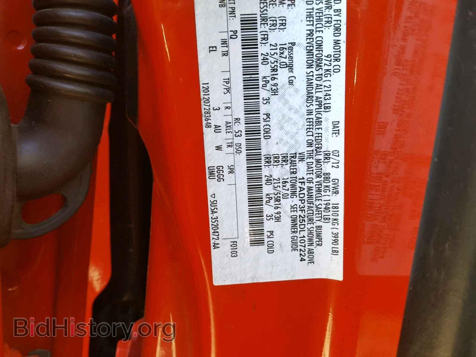 2013 FORD FOCUS - VIN: 1FADP3F25DL107224 - Фото 10