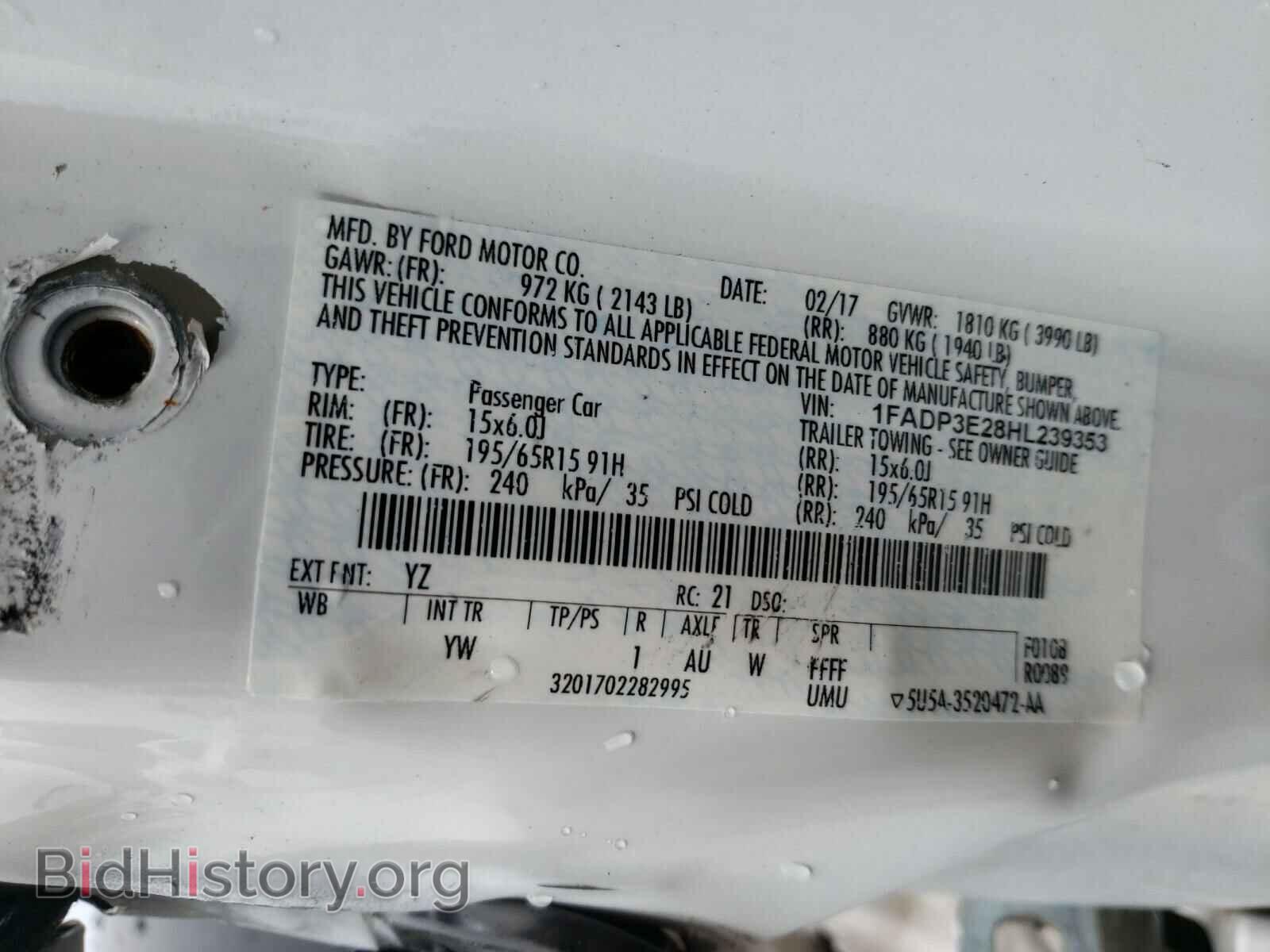 2017 FORD FOCUS - VIN: 1FADP3E28HL239353 - Фото 10