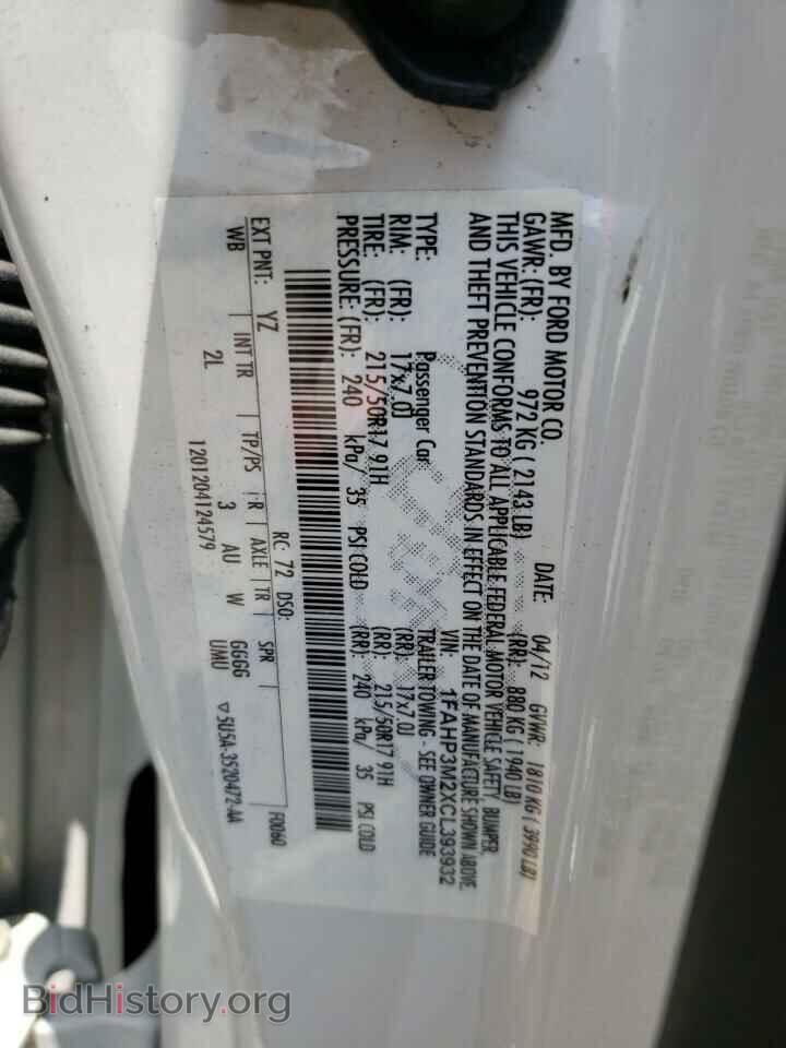 2012 FORD FOCUS - VIN: 1FAHP3M2XCL393932 - Фото 10