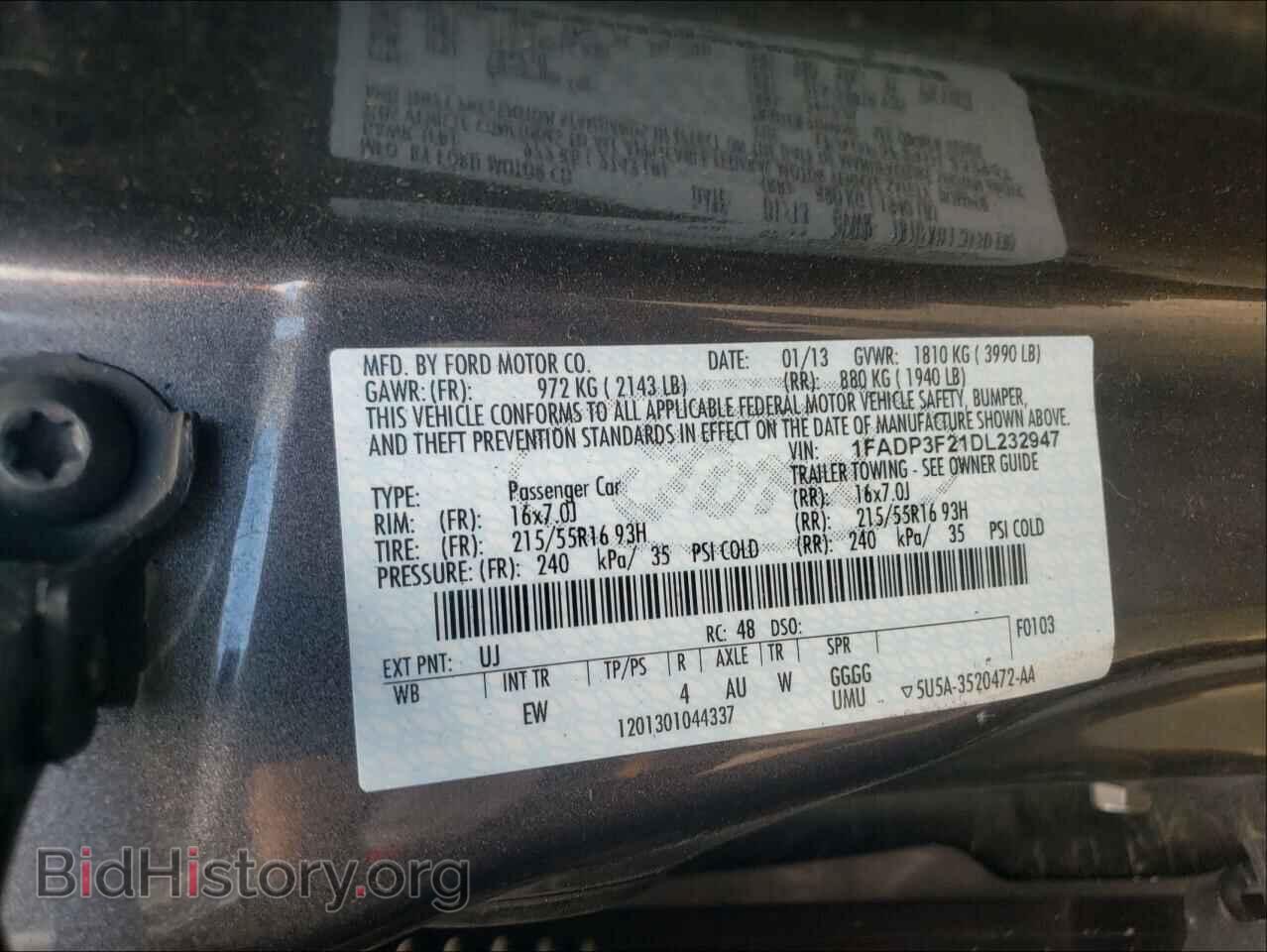 2013 FORD FOCUS - VIN: 1FADP3F21DL232947 - Photo 10